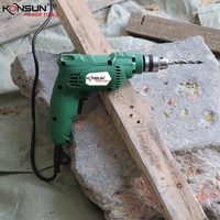 Perceuse électrique filaire KONSUN 6.5mm 400W, mini perceuse à main à prix d'usine pour la vente en gros et le bricolage à domicile