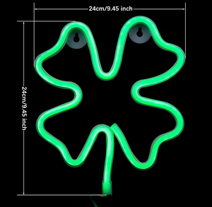4-Blatt-Kleeblatt geformte grüne USB-Batterie betrieben Neonlicht Led Shamrock Leucht reklame für Wand St Patrick Room Party Dekoration - Product Image 2