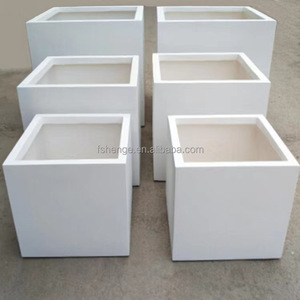 Grandes jardinières en fibre de verre durables et écologiques <span class=keywords><strong>pour</strong></span> l'extérieur, pots de fleurs hauts <span class=keywords><strong>pour</strong></span> la plantation d'arbres et la décoration de <span class=keywords><strong>jardin</strong></span> - Product Image 5