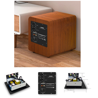 Amplificateur de plaque numérique Cloudyx 200W Classe D pour caisson de basses, filtre passe-bas, contrôle de phase variable, DIY Home Cinéma Stéréo
