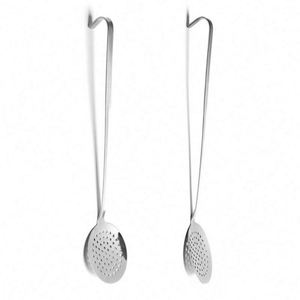 Cuchara para Servir Sopa de Acero Inoxidable, Cubertería Plateada, Utensilios de Cocina para Restaurante y Hogar, Cuchara Larga con Gancho para Servir - Product Image 1
