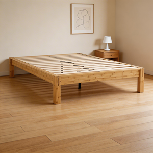 Modern <strong>Solid</strong> Bamboo <strong>Platform</strong> <strong>Bed</strong> <strong>Frame</strong> with Storage - Product Image 2