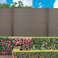 Valla de panel WPC impermeable y resistente a los rayos UV para jardín, precio de fábrica, fácil de instalar, 180x180, valla de madera y plástico WPC