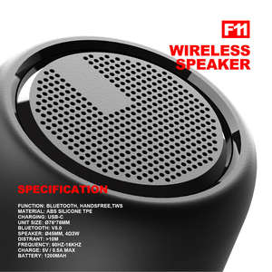 Dente impermeabile Wireless multifunzione Surround di 360 gradi suono Hifi portatile altoparlante Wireless caldo di vendita TWS blu <span class=keywords><strong>MP3</strong></span> - Product Image 4