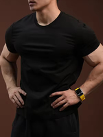T-shirt de compression pour entraînement musculaire T1229, vêtements de sport personnalisés, vêtements de sport actifs, vêtements de sport respirants, vêtements de sport décontractés pour hommes