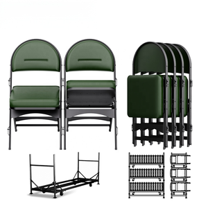 Chaise de sport pliable personnalisée, chaise de stade pliable robuste en cuir PU noir pour les matchs de basket-ball <span class=keywords><strong>NBA</strong></span>, les clubs d'e-sport - Product Image 6
