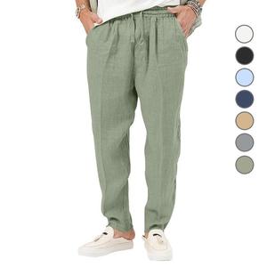 Wholesale <strong>Linen</strong> Cotton Pants <strong>Men</strong> Women Unisex Casual Loose <strong>Linen</strong> <strong>Trousers</strong> <strong>White</strong> Oversized Outdoor <strong>Linen</strong> Pants for <strong>Men</strong> - Product Image 2