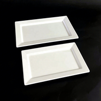 Vaisselle en mélamine de haute qualité, assiette rectangulaire blanche en mélamine pour restaurant, hôtel