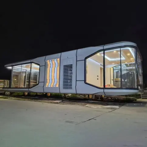 Maisons en conteneur préfabriquées modulaires mobiles de style chinois de luxe Conception de capsule spatiale pour centre commercial Hôtel École Panneau sandwich extérieur - Product Image 5