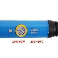 Kit de fer à souder électrique 60 W 220 V avec outil de soudage, pointe remplaçable et alimentation