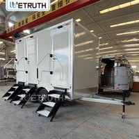 Remolque de Baño Personalizado Wetruth con Equipamiento Completo, Remolque Portátil con Ducha e Inodoro para Eventos y Proyectos al Aire Libre