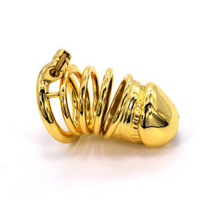 Sexspielzeug Shop Gold Edelstahl Penis Lock Kreis Bogen Ring männliche Keuschheit Schloss Hahn Käfig Dildo Mann sm Fetisch - Product Image 3