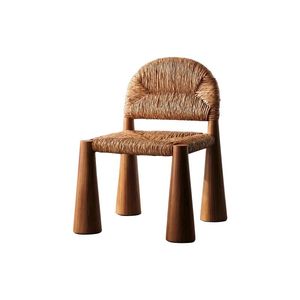 <span class=keywords><strong>Silla</strong></span> de Comedor Rush Woven <span class=keywords><strong>Rocket</strong></span> Leg, <span class=keywords><strong>Silla</strong></span> de Cordón de Papel Tejida a Mano, Patas de Madera Natural, Asiento de Mimbre Escandinavo, Juego de 2/4 - Product Image 5