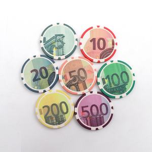 Fichas de Póker Cerámicas al por Mayor de 10g, 8 Franjas, Diámetro 39 43 45 46 48.5 50 52 55mm, Valor en Efectivo Personalizado para Marketing de Juegos de Azar - Product Image 1