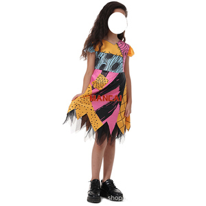 Nueva llegada Horror Halloween vestido <span class=keywords><strong>pesadilla</strong></span> antes <span class=keywords><strong>de</strong></span> Navidad película disfraz Sally Cosplay vestido - Product Image 4