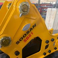 Ciseaux hydrauliques latéraux SOOSAN SB81, burin de 140 mm pour excavatrice de 18 à 26 tonnes, démolition de roches et routes, travaux de construction