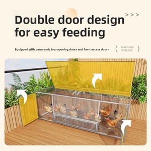 Jaula <span class=keywords><strong>de</strong></span> Malla Metálica con Marco <span class=keywords><strong>de</strong></span> Hierro Extra Grande para Cría <span class=keywords><strong>de</strong></span> Aves <span class=keywords><strong>de</strong></span> Corral, Patos, Perros y <span class=keywords><strong>Palomas</strong></span>, con Bandeja <span class=keywords><strong>de</strong></span> Plástico para Uso Doméstico en Todas las Estaciones - Product Image 5