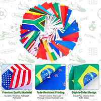 Vente d'usine Guirlande de fanions triangulaires 20*30cm 100% Polyester Imprimé Numérique Personnalisable pour le Football Mondial