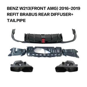 อุปกรณ์ตกแต่งภายนอกรถยนต์สำหรับ Benz E-Class W213 ปี 2016-2019 ชุดแต่งสไตล์ Brabus ดิฟฟิวเซอร์หลังพร้อมท่อไอเสีย - Product Image 2