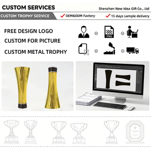 Trofeo di Calcio Personalizzato in Metallo di Grandi Dimensioni, Coppa Premio per Campioni Sportivi, Trofeo per Campionati di Calcio - Product Image 6