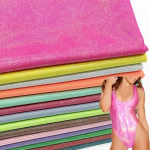 وصل حديثًا رقائق معدنية مطبوعة بترتر نيون قوس قزح لامعة من النيون ، أقمشة ملابس سباحة أداء - Product Image 1