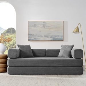 Boneless Floor <strong>Sofa</strong> Couch Multi Purpose Fixed Shape Frame Upholstered <strong>Sleeper</strong> With High Density Sponge - Product Image 5