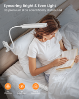 Glocusent CE/FCC Vente en gros Livre Lecture Lampe de table de bureau LED Lampe 38 LED Télécommande Minuterie Lampe de table de lecture de chevet