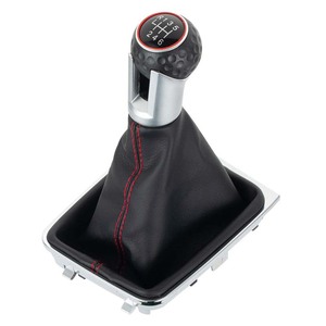 Poignée de levier de vitesses en cuir rouge surpiqué 6 vitesses pour Volkswagen Golf 7 MK7 GTI - Product Image 2