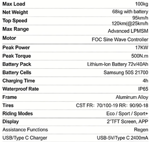 <span class=keywords><strong>Moto</strong></span> électrique 17KW à transmission intermédiaire 72V R1 95km/h, <span class=keywords><strong>moto</strong></span> tout-terrain avec batterie amovible - Product Image 6