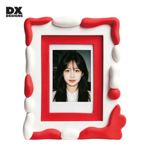 Cadres photo en résine DX Designs 4x6 et 5x7 pouces, mignons rouges et blancs, style crème <span class=keywords><strong>3D</strong></span> Kawaii pour <span class=keywords><strong>Polaroid</strong></span> et décoration de chambre d'enfant - Product Image 1