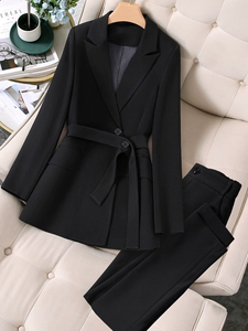 <span class=keywords><strong>Cintura</strong></span> Elegante Retrò di Alta Qualità Prodotta <span class=keywords><strong>in</strong></span> Fabbrica, Nera, per Abiti da Lavoro Formali da Donna - Product Image 6