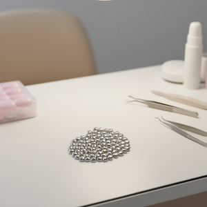 หมุดโลหะรูปหัวใจสีขาว K ขนาด 3x6 มม. ยี่ห้อ ILAN สำหรับตกแต่งเล็บ - Product Image 3