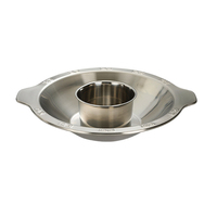 Haute qualité en acier inoxydable or jante soupe épicée marmites Double faveur Shabu marmites grande capacité marmites avec diviseur