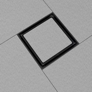 OEM 4 Inch Stainless Steel Square Shower Floor <b>Drain</b> 216 Tile Insert Invisible Grate Cover Brushed <b>Bathroom</b> Strainer <b>Drains</b> - Product Image 2