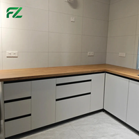 Armoire de cuisine en aluminium multicouche en nid d'abeille, design moderne et économique, préfabriquée en métal