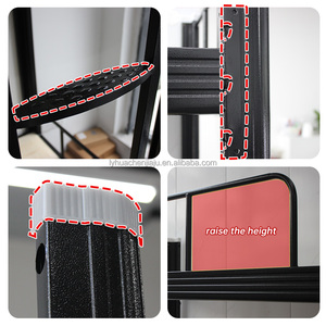 Litera de acero escolar al por mayor, litera barata para adultos, cama de dos pisos, metal resistente - Product Image 3