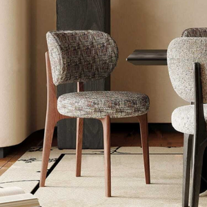 Sedia da Pranzo in Legno Massello Stile Vintage con Schienale, Kuku, Imbottita e Colorata, <span class=keywords><strong>Arredamento</strong></span> per la Casa - Product Image 4