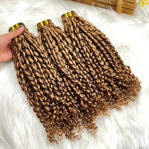 100% <span class=keywords><strong>Natural</strong></span>, Crudo, Indio # 6 Paquetes <span class=keywords><strong>de</strong></span> <span class=keywords><strong>Cabello</strong></span> Humano Rizado Pixie Marrón Medio, <span class=keywords><strong>Extensiones</strong></span> <span class=keywords><strong>de</strong></span> <span class=keywords><strong>Cabello</strong></span> Rizado Pixie al por Mayor, <span class=keywords><strong>Extensiones</strong></span> <span class=keywords><strong>de</strong></span> <span class=keywords><strong>Cabello</strong></span> <span class=keywords><strong>de</strong></span> Color Personalizado - Product Image 2