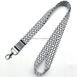 Wholesale New Trends Customized Palestine Flag Logo Polyester Lanyard Retractable Neck Strap Lanyard