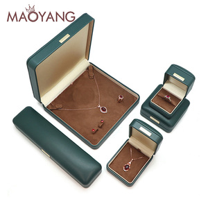 Venta al por mayor de alta gama Retro de la joyería de embalaje de cuero PU anillos collares conjuntos de joyería cajas pulseras cadenas pulseras joyería Boxe - Product Image 5