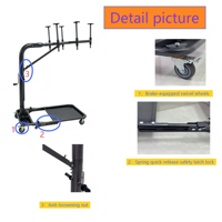 Démonteur de hardtop pliable avec plateau de rangement et chariot de levage mobile pour Jeep Wrangler Hard Top