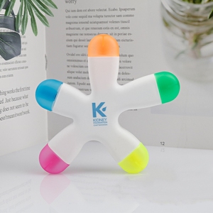 Marcadores de Texto Personalizados de Plástico Oblicuos con Tinta de Escritura Suave, 5 Colores, Ecológicos, con Logotipo Personalizado - Product Image 2