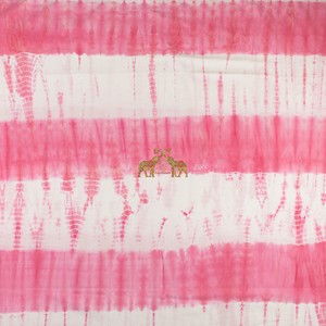 Premium Tie Dye Pink Cotton Fabric Material suave ligero y transpirable para vestidos de verano de mujer - Product Image 3