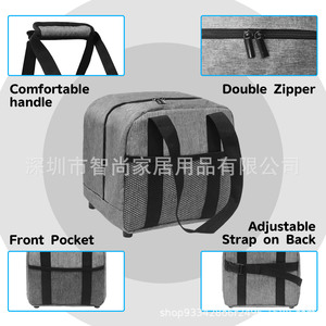 Single <b>Bowling</b> Ball Bag With Safety Pad Gray Mesh Carry Case For <b>Bowling</b> Equipment Storage And Transport - Product Image 3