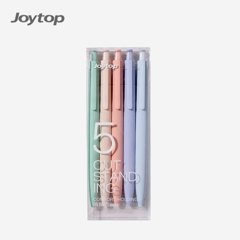 Выдвижная пластиковая гелевая ручка Joytop 2321, 5 шт., высокого качества, цвет макарон, 0,5 мм, оптом