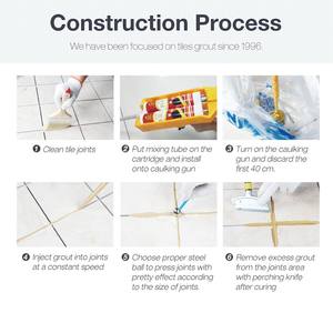Calfeutrage coloré finition mate forte adhérence usines de transformation des aliments tube d'intérieur coulis de carrelage époxy - Product Image 3