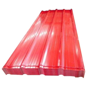 Tôles ondulées prélaquées de 0,13 à 0,8 mm d'épaisseur, couleur rouge RAL, tôles de toiture ondulées en galvalume prépeintes, taille personnalisée OEM - Product Image 1