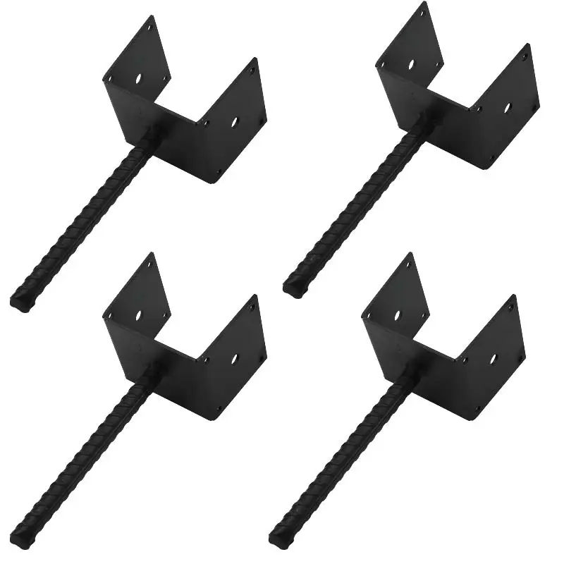 U shape fence post holder metal brackets anchor for wood connector