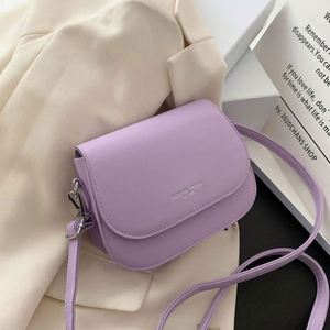 I-0595 Factory Wholesale PU Leather Bags Fashion Designer <b>Top</b> Handbag Zipper Closure Cheap Price Pure Color Single Strap 6 Inch - Product Image 2