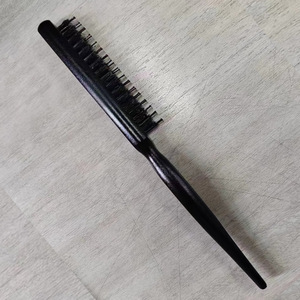 Peigne de coiffure professionnel en bois <span class=keywords><strong>à</strong></span> queue pointue avec poils en nylon pour <span class=keywords><strong>chignon</strong></span>, peigne <span class=keywords><strong>à</strong></span> dents pour la coiffure <span class=keywords><strong>à</strong></span> <span class=keywords><strong>domicile</strong></span> - Product Image 2